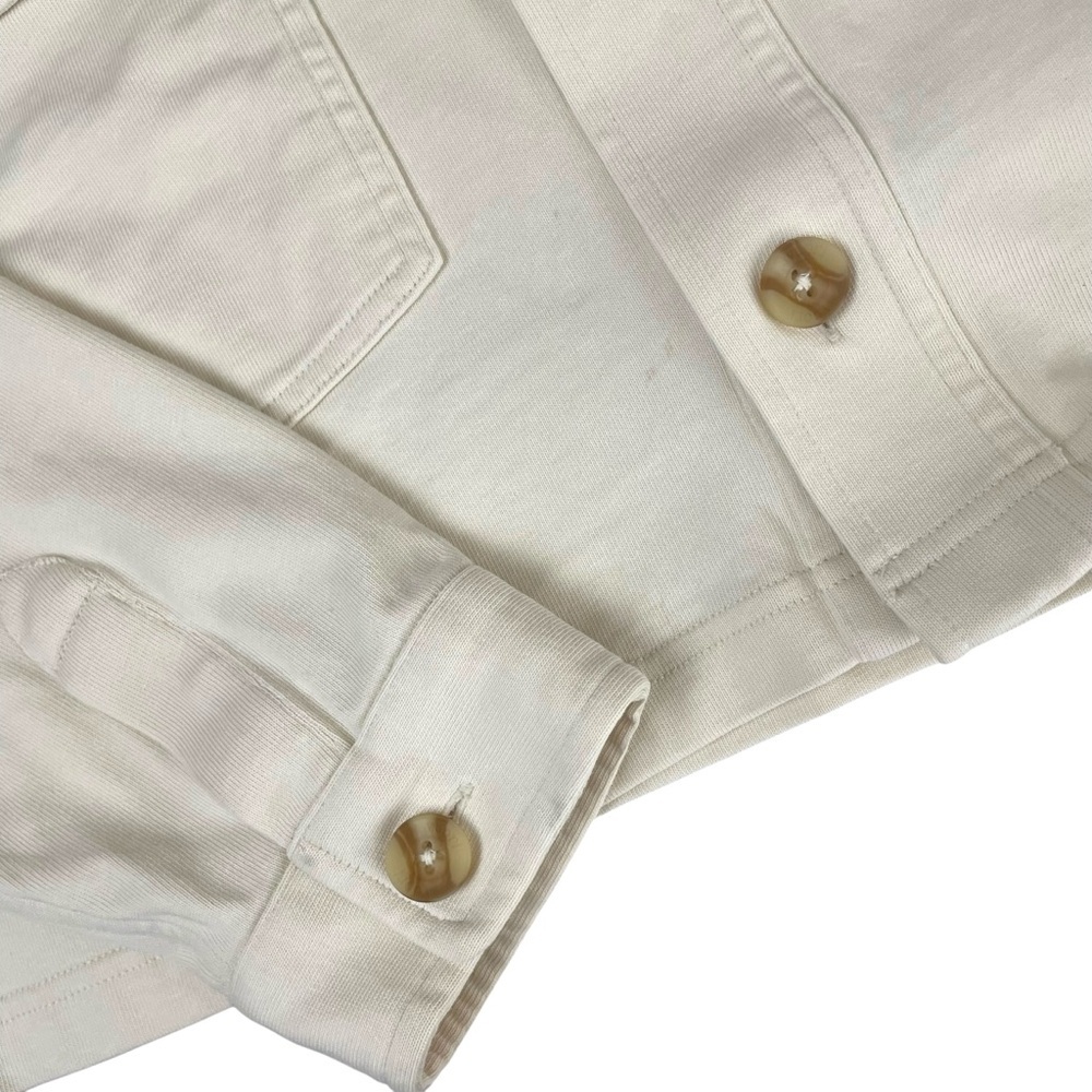 Vuori Mackenzie Cropped Button Shirt Jacket Shacket Natural Large - Picture 12 of 16